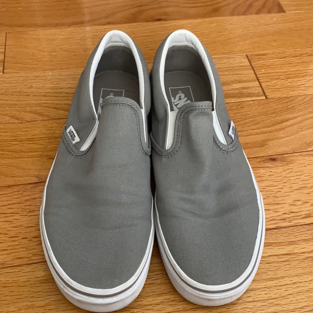 Women’s 9.5 grey slip on vans